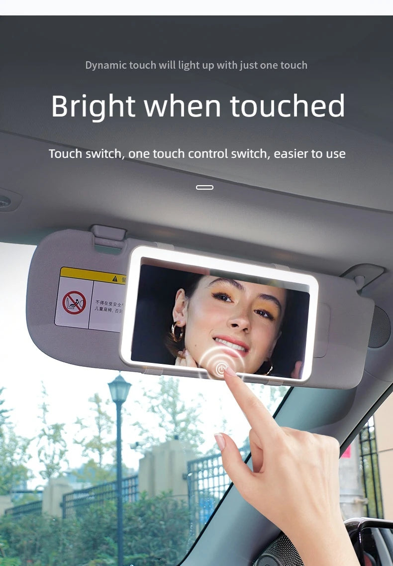 LuxeGlow LED Car Vanity Mirror