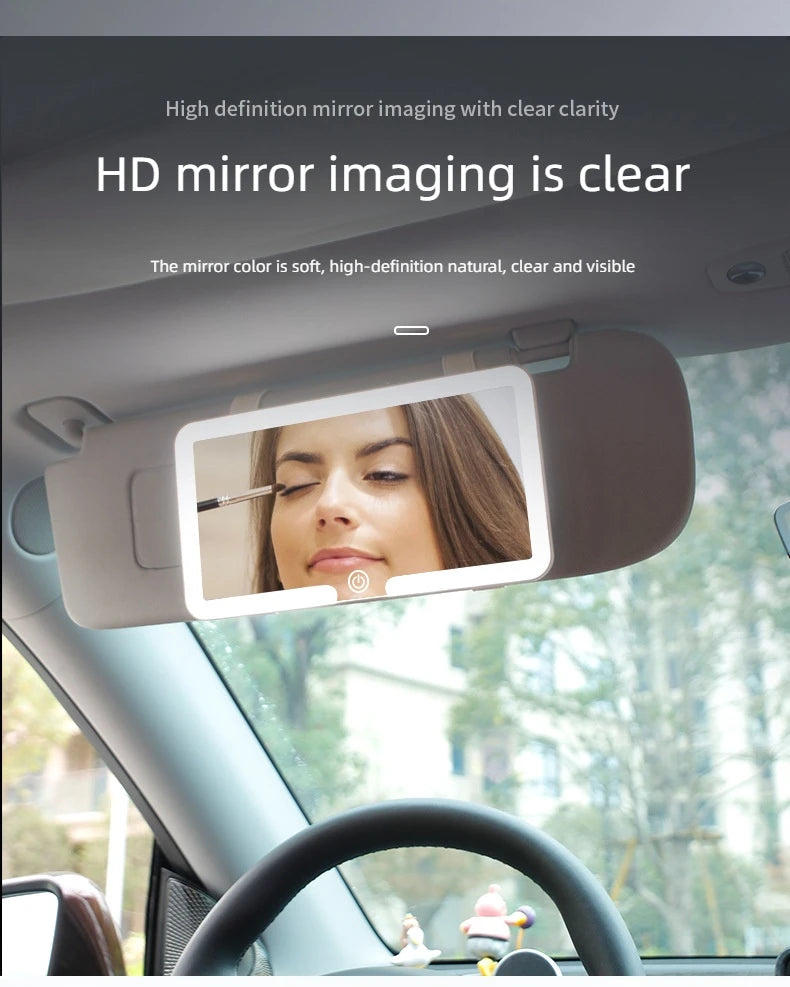 LuxeGlow LED Car Vanity Mirror