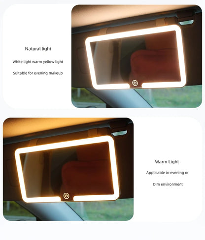LuxeGlow LED Car Vanity Mirror